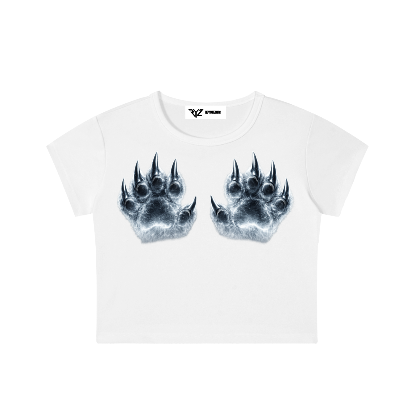 LEO LION CLAW MINERAL WASH CROP TOP (WOMEN)