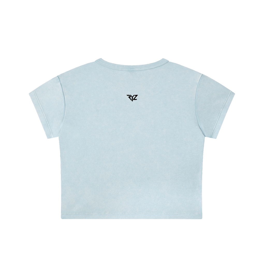 LEO LION CLAW MINERAL WASH CROP TOP (WOMEN)